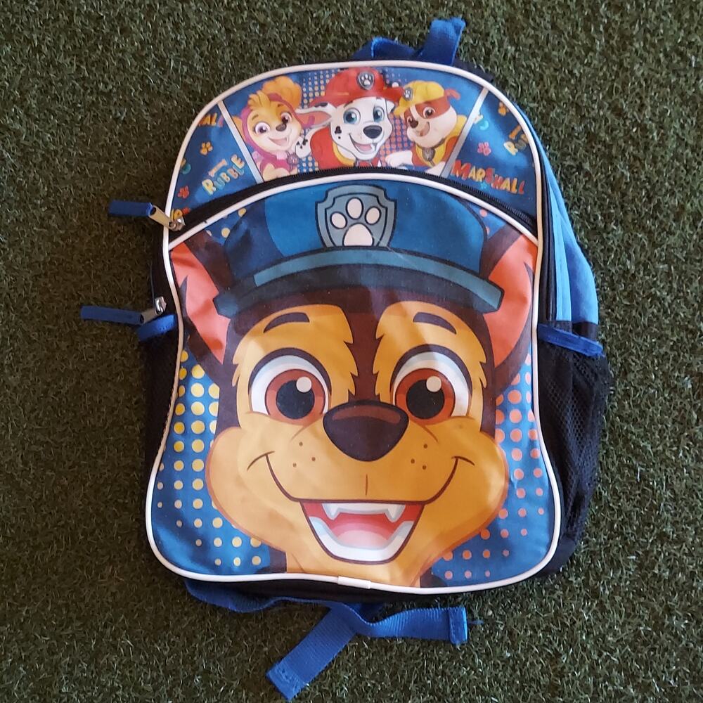 Paw Patrol Backpack Kids School Book Bag Blue Cartoon Animation - Picture 1 of 4